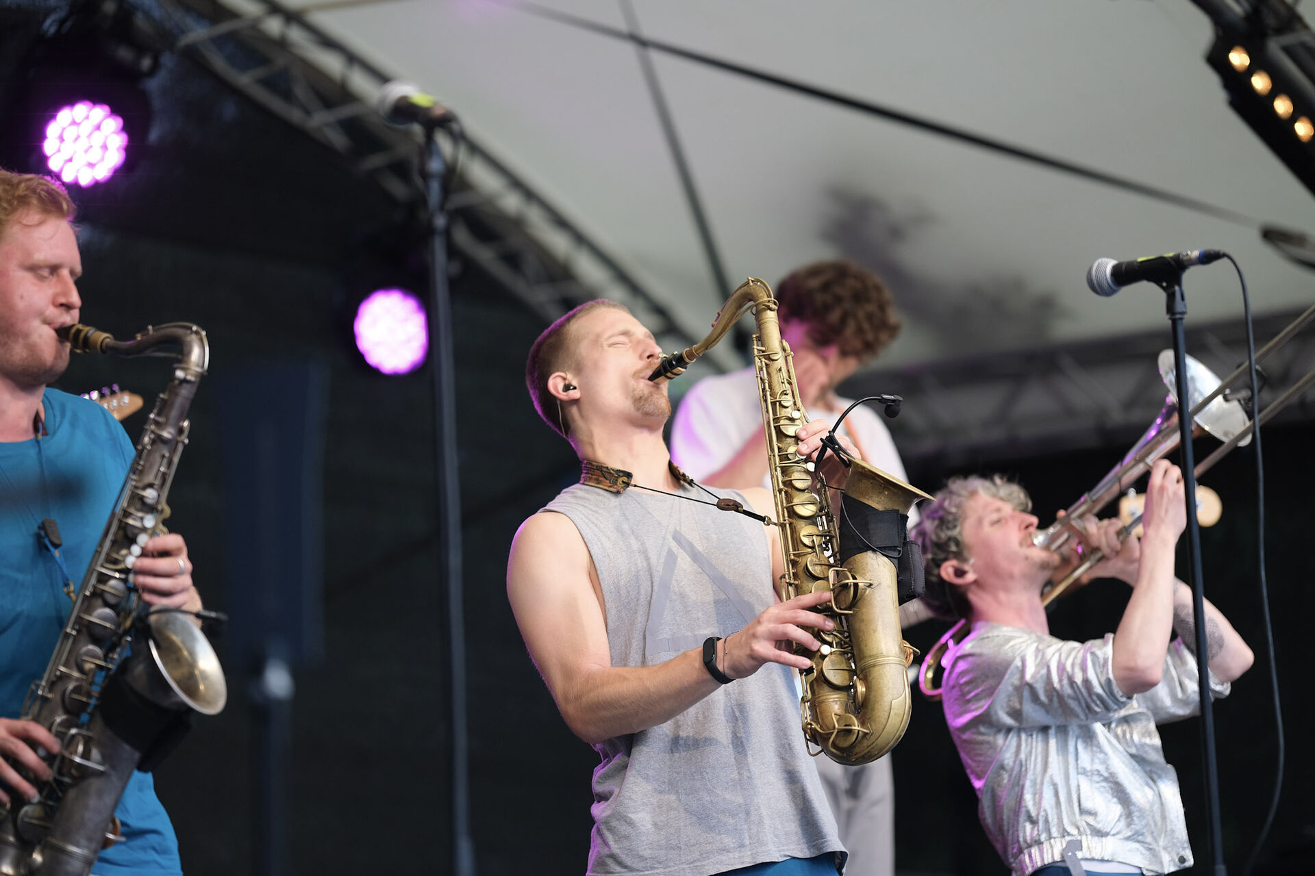 Saxophon Musiker:innen auf dem Gröpelinger Sommer